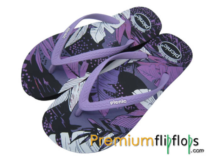 Classic Red Botanical Slippers-Natural Rubber And EVA Flip-Flops