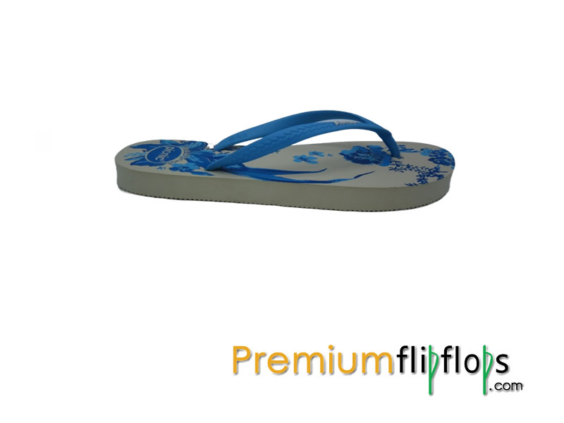Picnic Blue Flip-Flops Natural Rubber And EVA For Outdoor